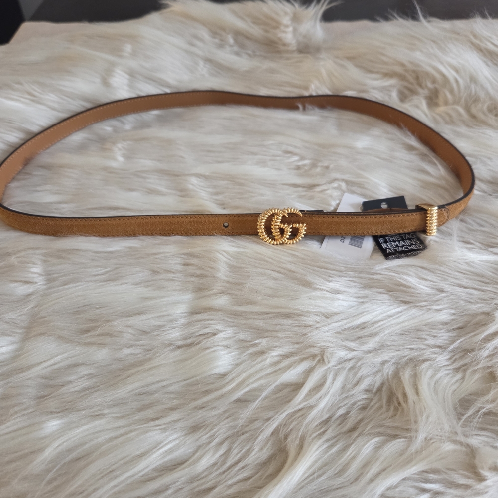 Gucci Tan and Gold Women's Belt - Picture 16 of 16